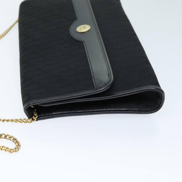 DIOR Trotter Canvas Chain Shoulder Bag Black - Picture 5 of 12